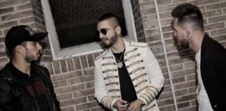 Maluma rodeado por figuras del fútbol mundial