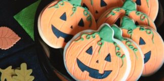 Galleticas en forma de calabaza