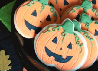 Galleticas en forma de calabaza