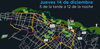 Siete horas de recreación navideña con tu bici. Ciclovía Nocturna.