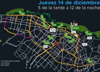 Siete horas de recreación navideña con tu bici. Ciclovía Nocturna.