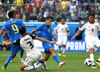 Brasil ganó sobre el final y eliminó a Costa Rica del Mundial