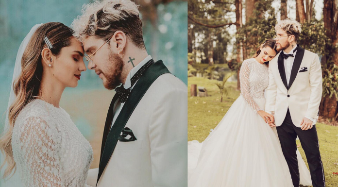 David Escobar “Dim” y Danielle Arciniegas se casaron el pasado fin de semana en Llano Grande, Antioquia