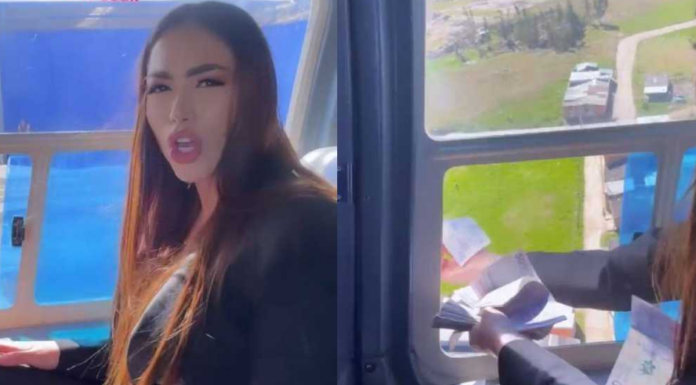 Epa Colombia lanza billetes desde un helicóptero Epa Colombia