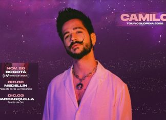 ¡Prepárense! Bogotá, Medellín y Barranquilla, Camilo abrió nuevas fechas de concierto Premios Nuestra Tierra 2022 a lo mejor de la música hecha en Colombia