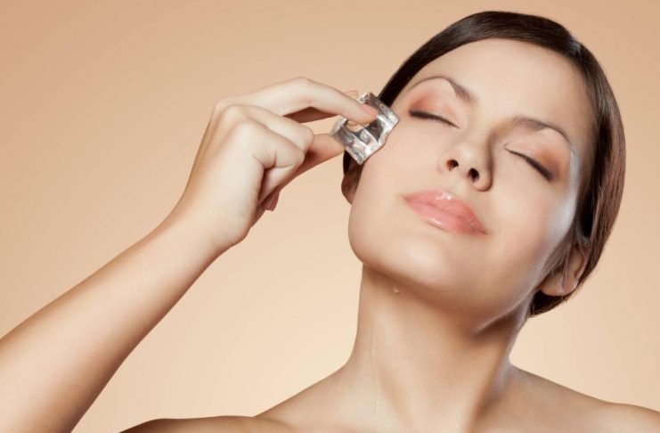 El hielo es un aliado para la belleza facial