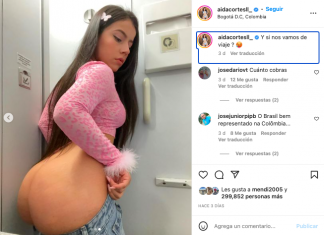 Aida Cortés subió candente foto en un lugar inesperado aida cortes
