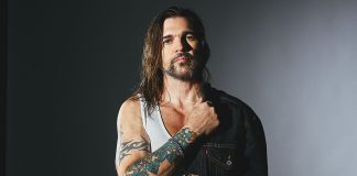 Juanes sacando los poderes para lanza nueva música Juanes