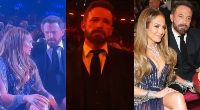 Ben Affleck no la pasó tan bien en los Grammy. Videos lo exponen Ben Affleck